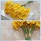 Artificial Flower Daffodil Silk Flowers Bouquet,12 Pcs,Spring Easter Flowers Decorative Home and Office Accent (Yellow)